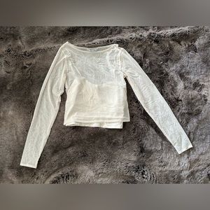 Abercrombie and Fitch Longsleeve Mesh Crop Top